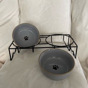 Pet Food Bowls and Stand